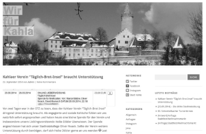 Vollbild: Überweisung auf der Webseite der NPD-Stadträte ("Wir für Kahla")